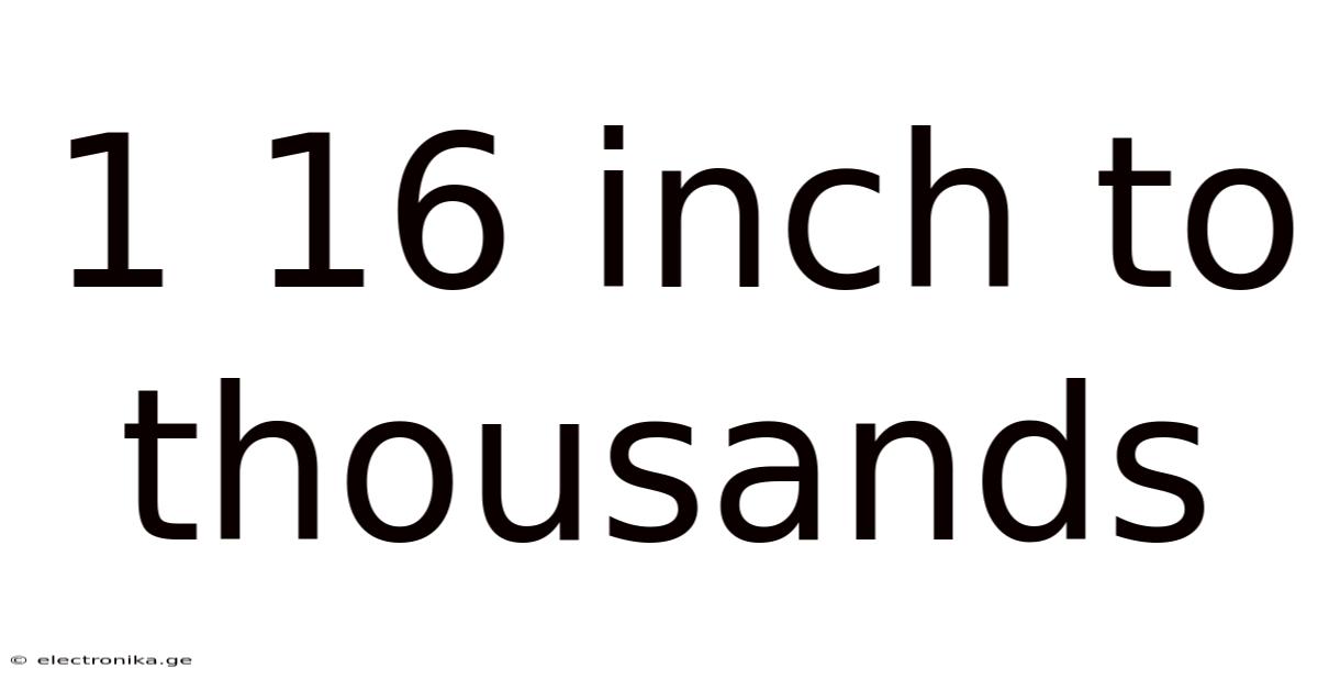 1 16 Inch To Thousands