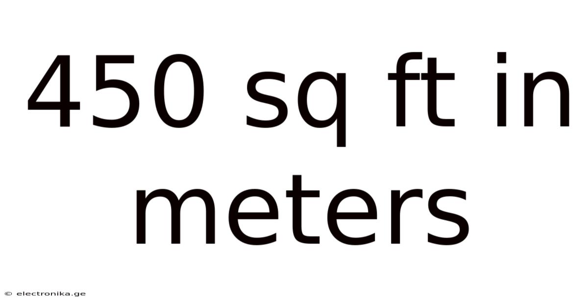 450 Sq Ft In Meters