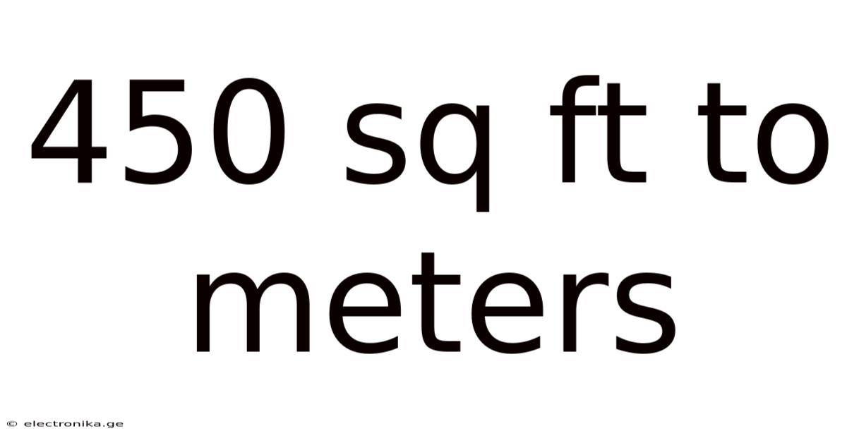 450 Sq Ft To Meters