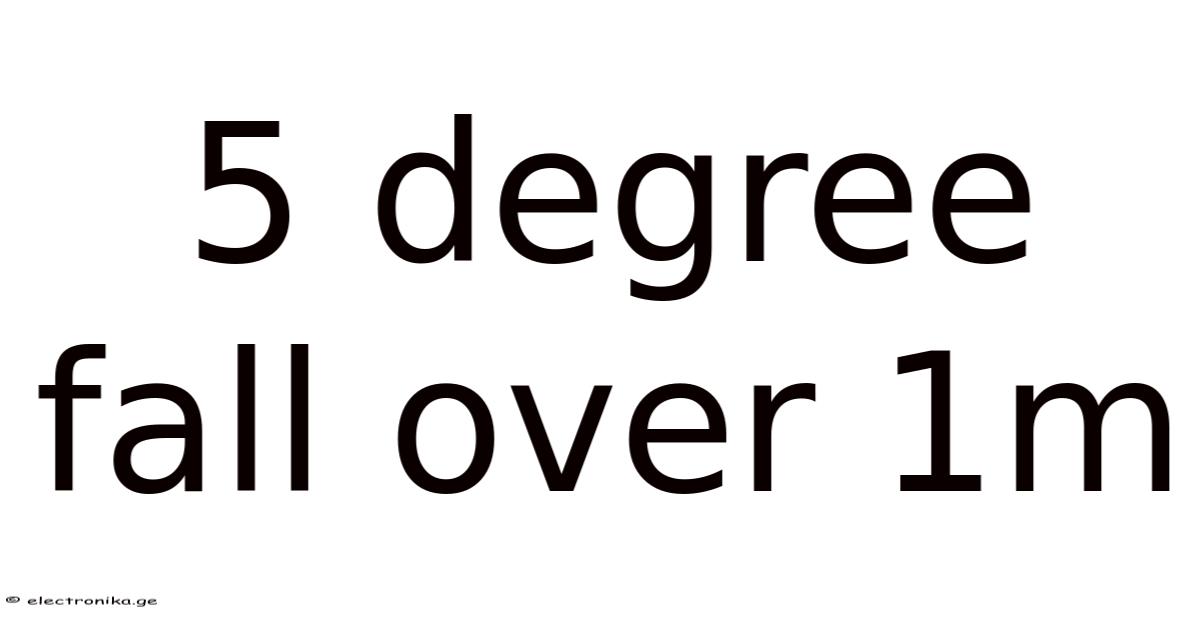 5 Degree Fall Over 1m