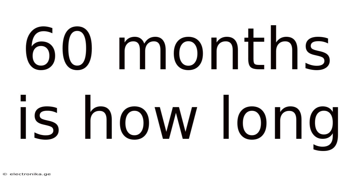 60 Months Is How Long