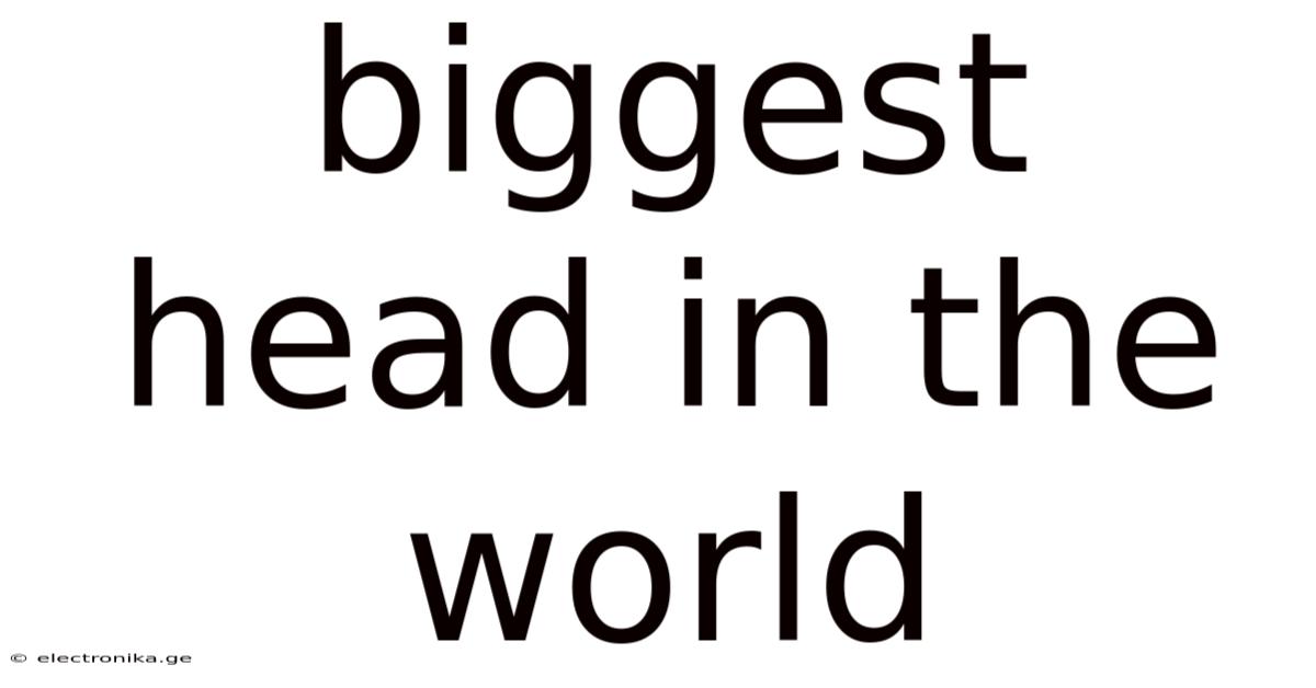 Biggest Head In The World