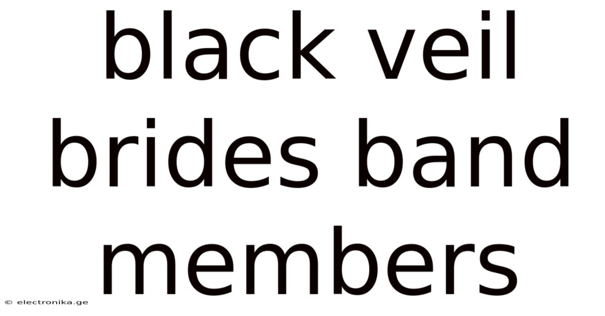 Black Veil Brides Band Members