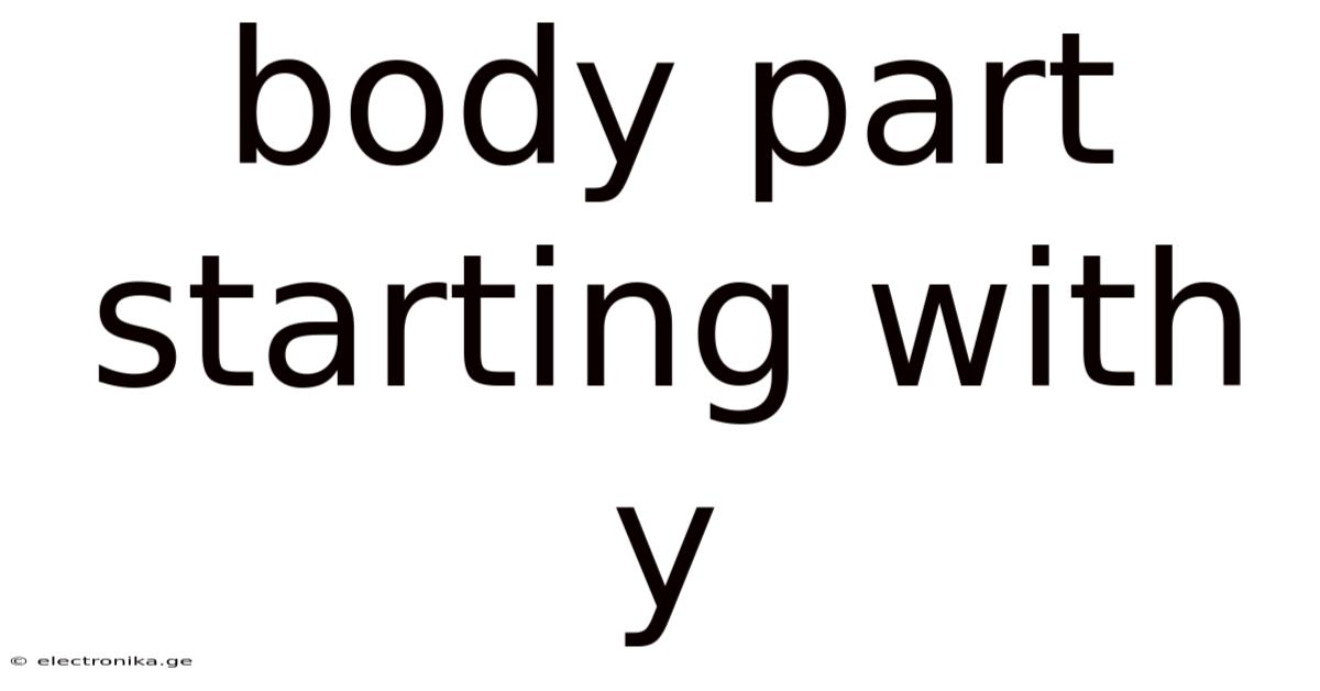 Body Part Starting With Y