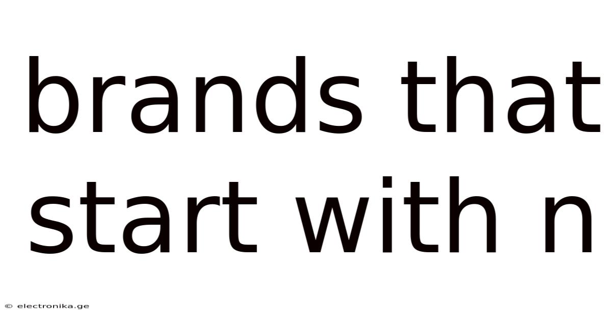 Brands That Start With N