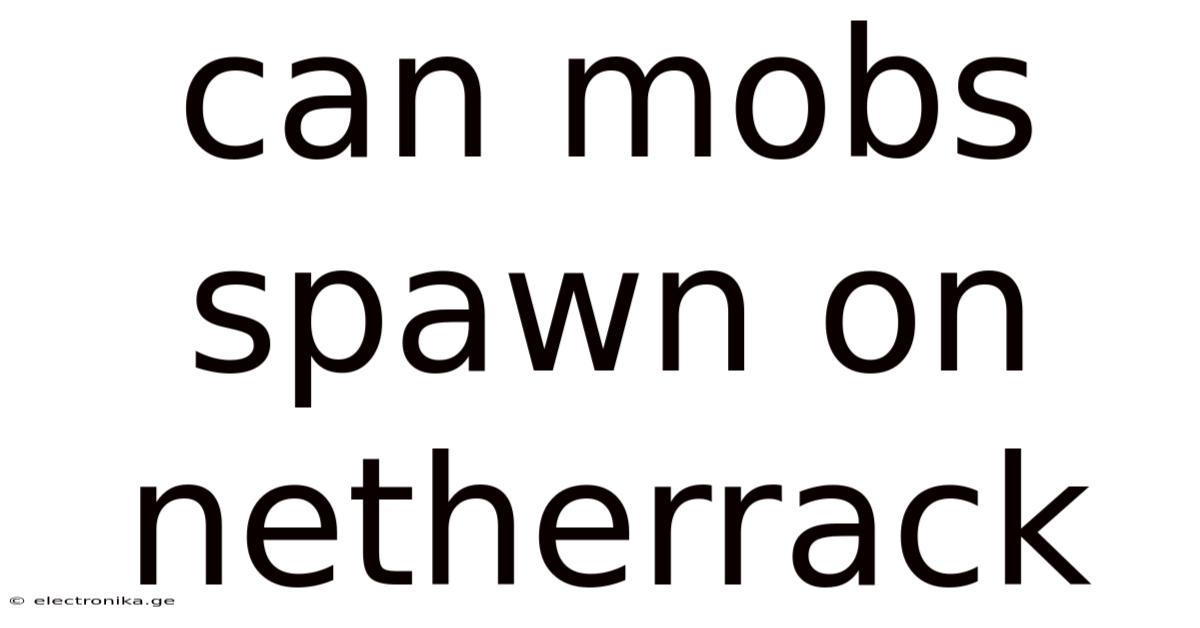 Can Mobs Spawn On Netherrack