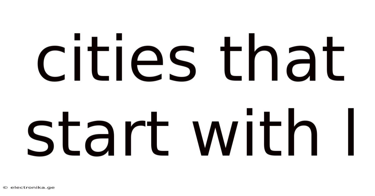 Cities That Start With L