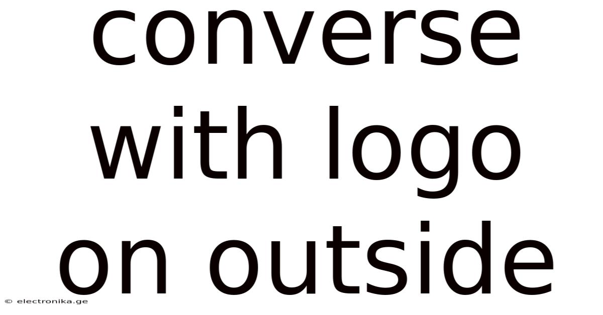 Converse With Logo On Outside