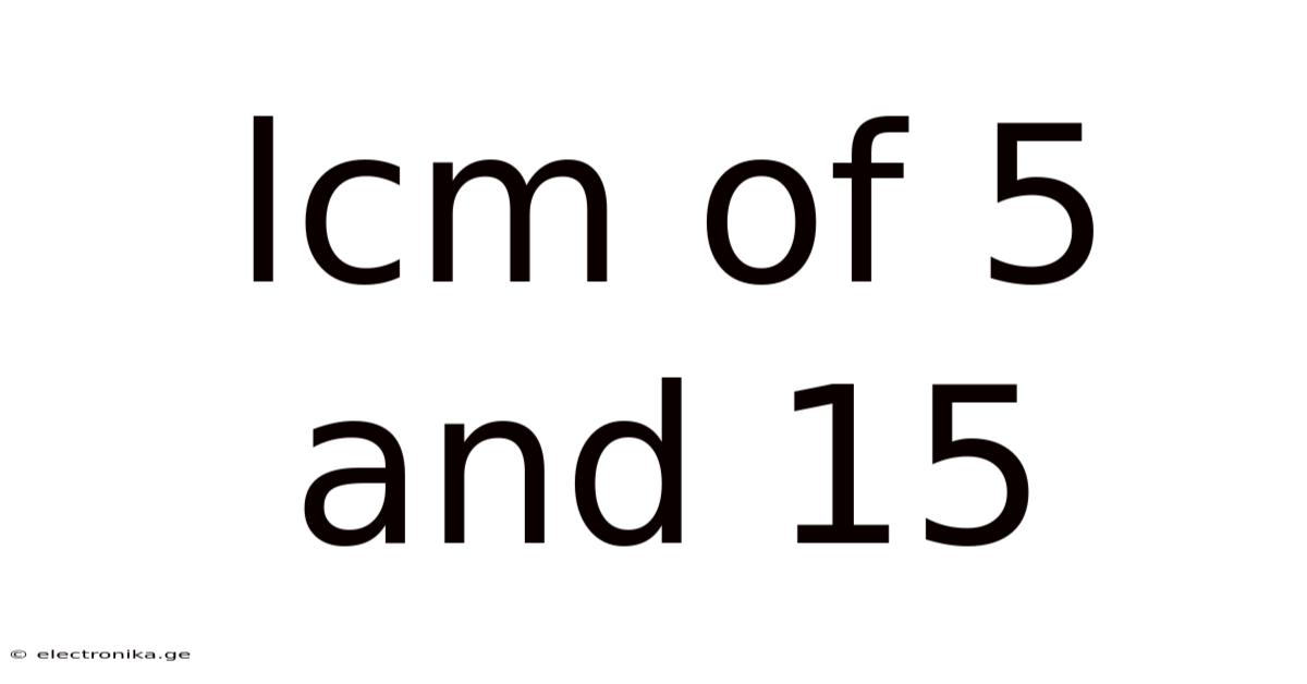 Lcm Of 5 And 15