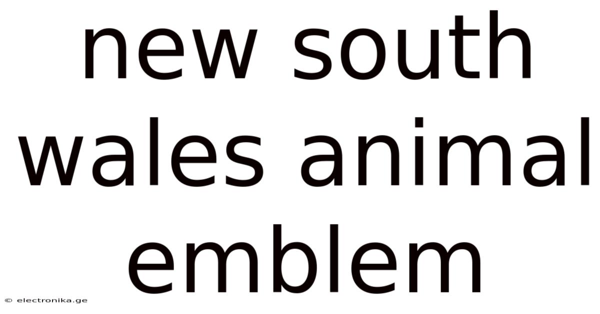 New South Wales Animal Emblem