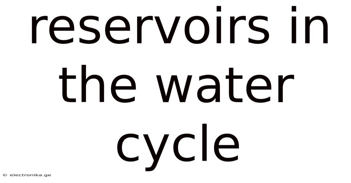Reservoirs In The Water Cycle