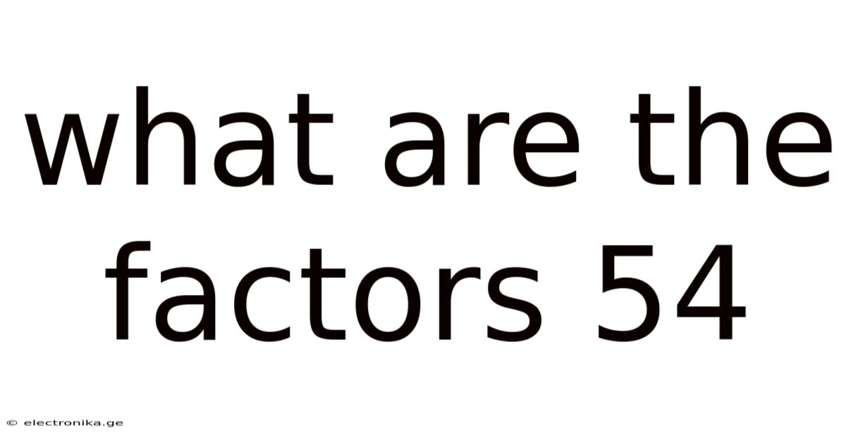 What Are The Factors 54