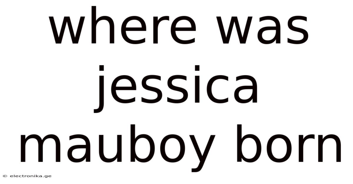 Where Was Jessica Mauboy Born